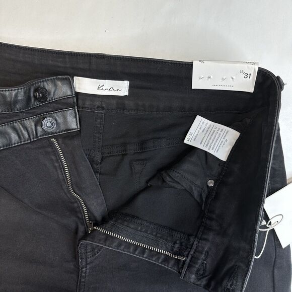 Kancan Jeanie High Rise Bootcut Jeans Women 15/31 Black Flared Stretch Denim NEW - Picture 5 of 11